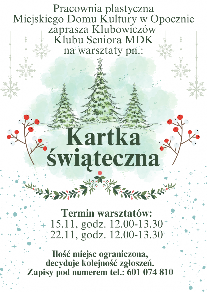 Seniorze, zrób kartkę świąteczną!